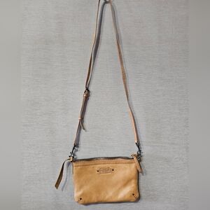 American Leather Co. saddle brown leather small crossbody bag